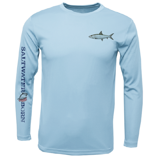 SK Bonefish on Chest Long Sleeve UPF 50+ Dry-Fit Shirt