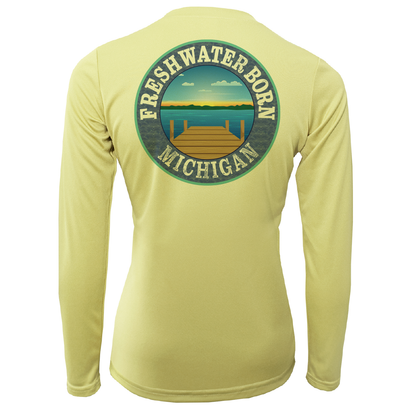 Michigan "Life is Better at the Lake" Women's Long Sleeve UPF 50+ Dry-Fit Shirt
