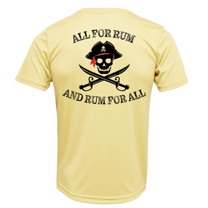 Dunedin, FL "All For Rum and Rum For All" Men's Short Sleeve UPF 50+ Dry-Fit Shirt