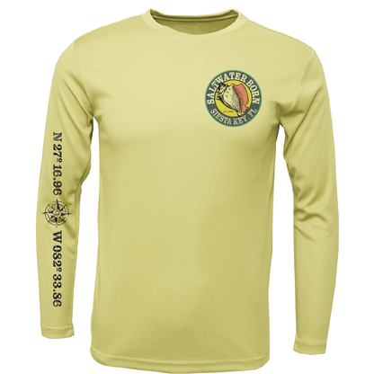 Siesta Key, FL "Surrender The Booty" Men's Long Sleeve UPF 50+ Dry-Fit Shirt