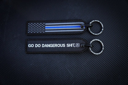 Thin Blue Line Key Chain