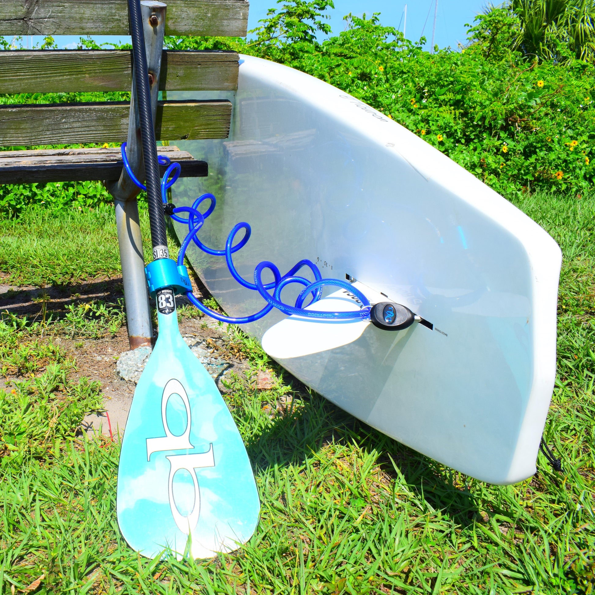 DocksLocks® Deluxe SUP Paddleboard Anti-Theft Security System with Paddle Lock | SendIt Sailing