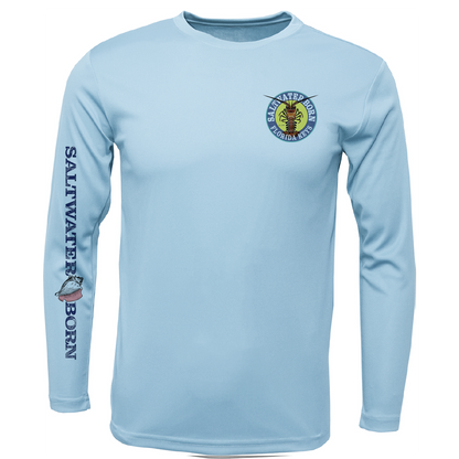 Florida Keys Realistic Lobster Men's Long Sleeve UPF 50+ Dry-Fit Shirt