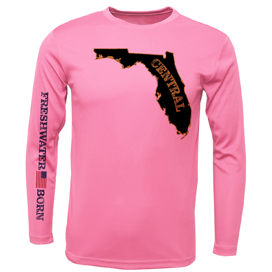 UCF Black and Gold Freshwater Born Girl's Long Sleeve UPF 50+ Dry-Fit Shirt