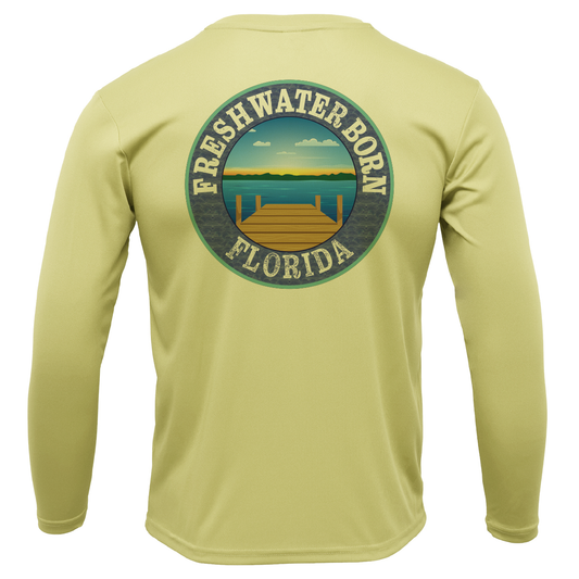 USF Green and Gold Freshwater Born Men's Long Sleeve UPF50+ Dry-Fit Shirt