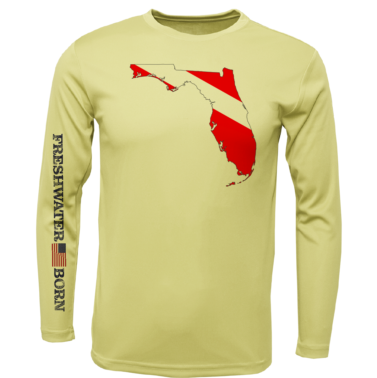 Florida Diver Freshwater Born Girl's Long Sleeve UPF 50+ Dry-Fit Shirt
