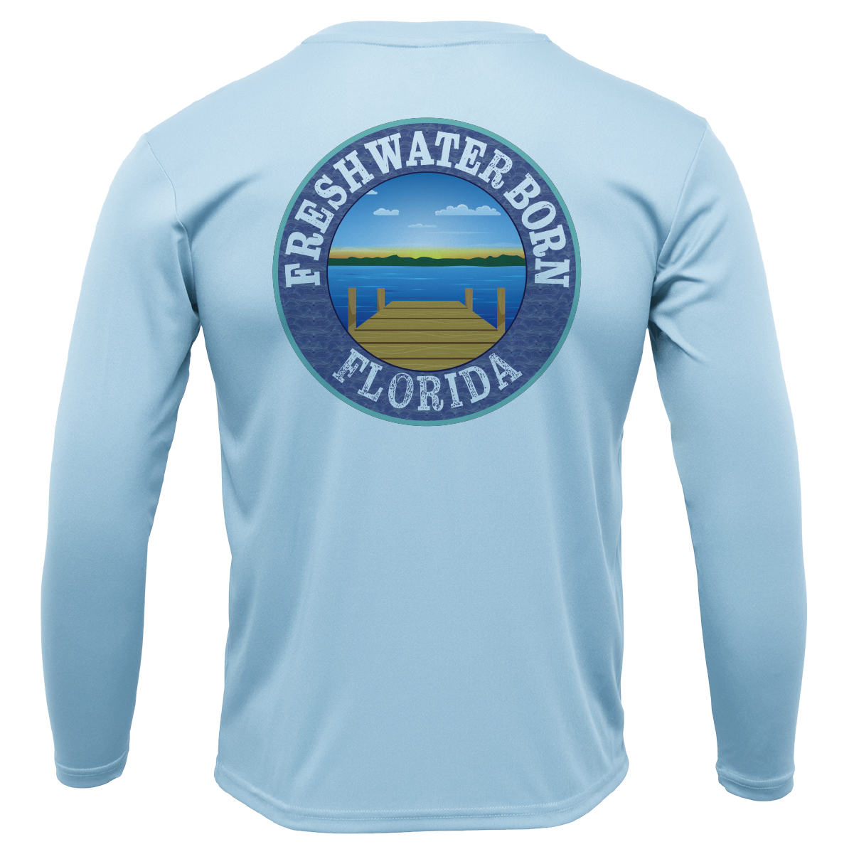 Florida Flag Freshwater Born Girl's Long Sleeve UPF 50+ Dry-Fit Shirt