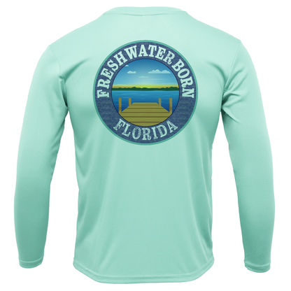 State of Florida USA Freshwater Born Men's Long Sleeve UPF 50+ Dry-Fit Shirt
