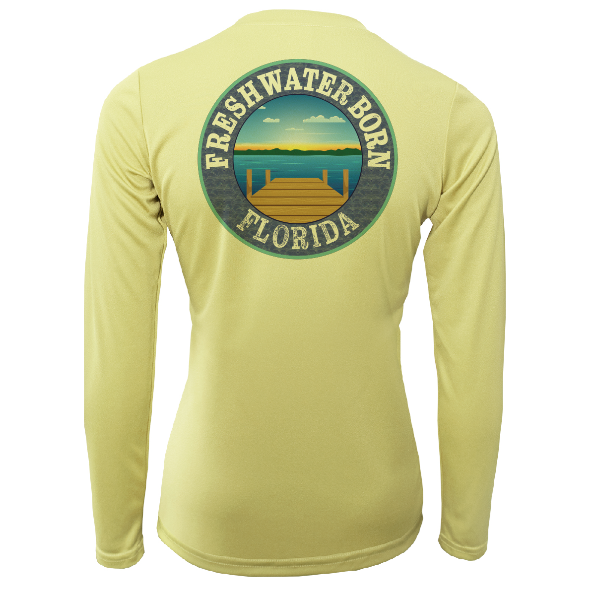 State of Florida USA Freshwater Born Women's Long Sleeve UPF 50+ Dry-Fit Shirt