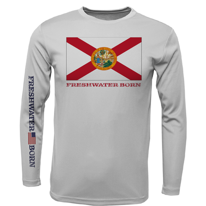 Florida Flag Freshwater Born Boy's Long Sleeve UPF 50+ Dry-Fit Shirt