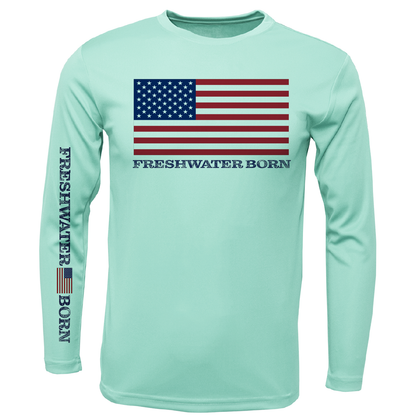 Michigan USA Freshwater Born Men's Long Sleeve UPF 50+ Dry-Fit Shirt