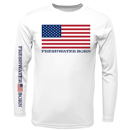 Michigan USA Freshwater Born Men's Long Sleeve UPF 50+ Dry-Fit Shirt