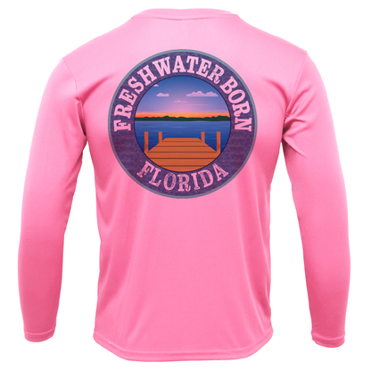 Florida Flag Freshwater Born Girl's Long Sleeve UPF 50+ Dry-Fit Shirt