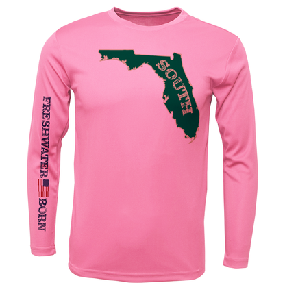 USF Green and Gold Freshwater Born Girl's Long Sleeve UPF 50+ Dry-Fit Shirt