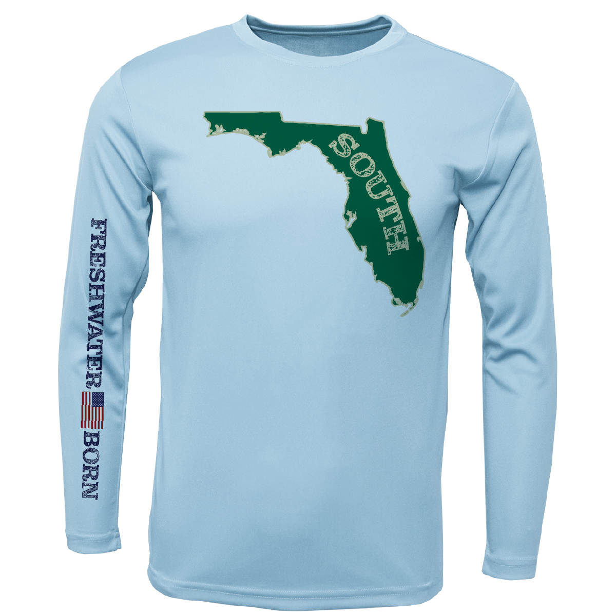 USF Green and Gold Freshwater Born Boy's Long Sleeve UPF 50+ Dry-Fit Shirt