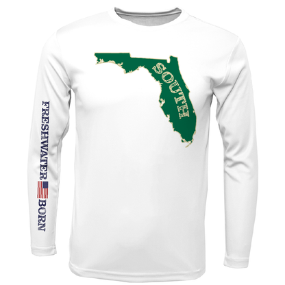USF Green and Gold Freshwater Born Girl's Long Sleeve UPF 50+ Dry-Fit Shirt