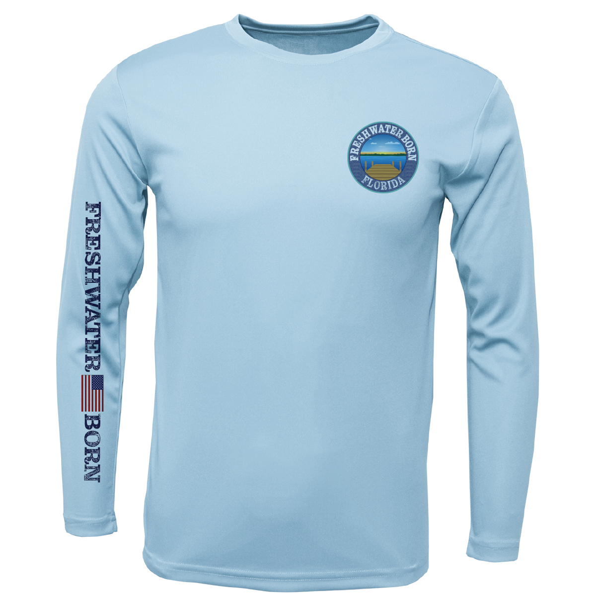 Florida Freshwater Born "All For Rum and Rum For All" Men's Long Sleeve UPF 50+ Dry-Fit Shirt