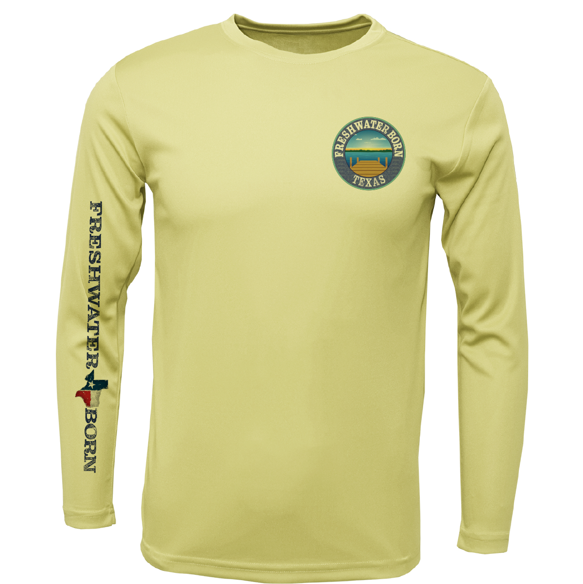 Fort Worth Freshwater Born Men's Long Sleeve UPF 50+ Dry-Fit Shirt