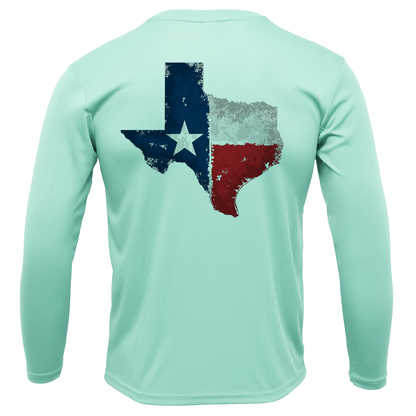 Lake Travis Freshwater Born State of Texas Men's Long Sleeve UPF 50+ Dry-Fit Shirt