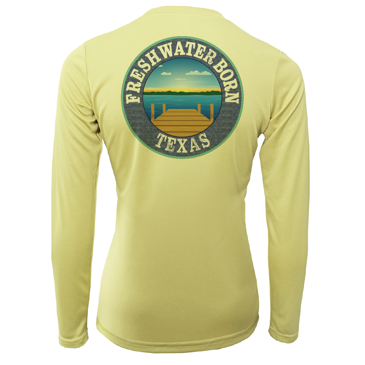 Texas Freshwater Born SUP Flag Women's Long Sleeve UPF 50+ Dry-Fit Shirt