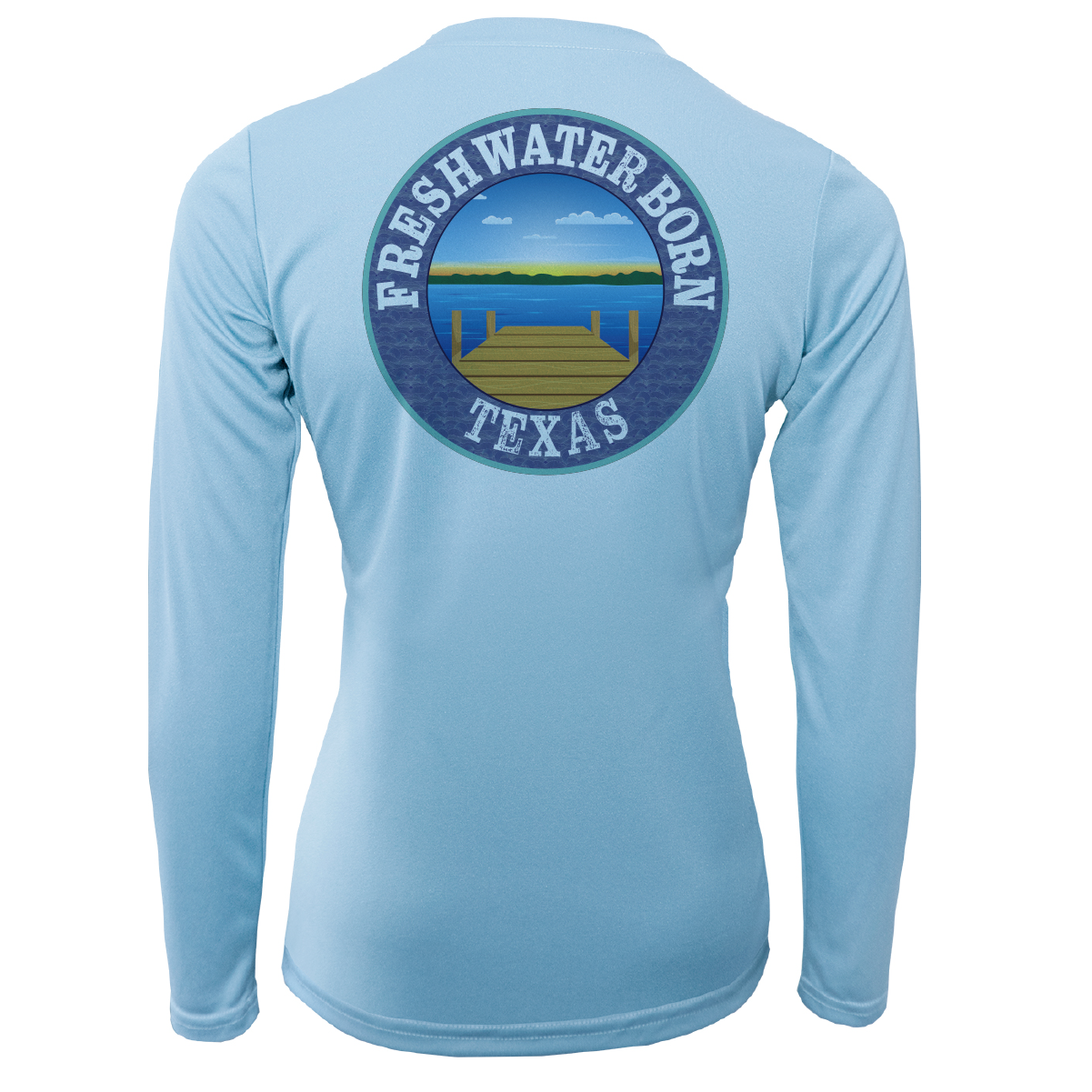 Texas Freshwater Born SUP Flag Women's Long Sleeve UPF 50+ Dry-Fit Shirt