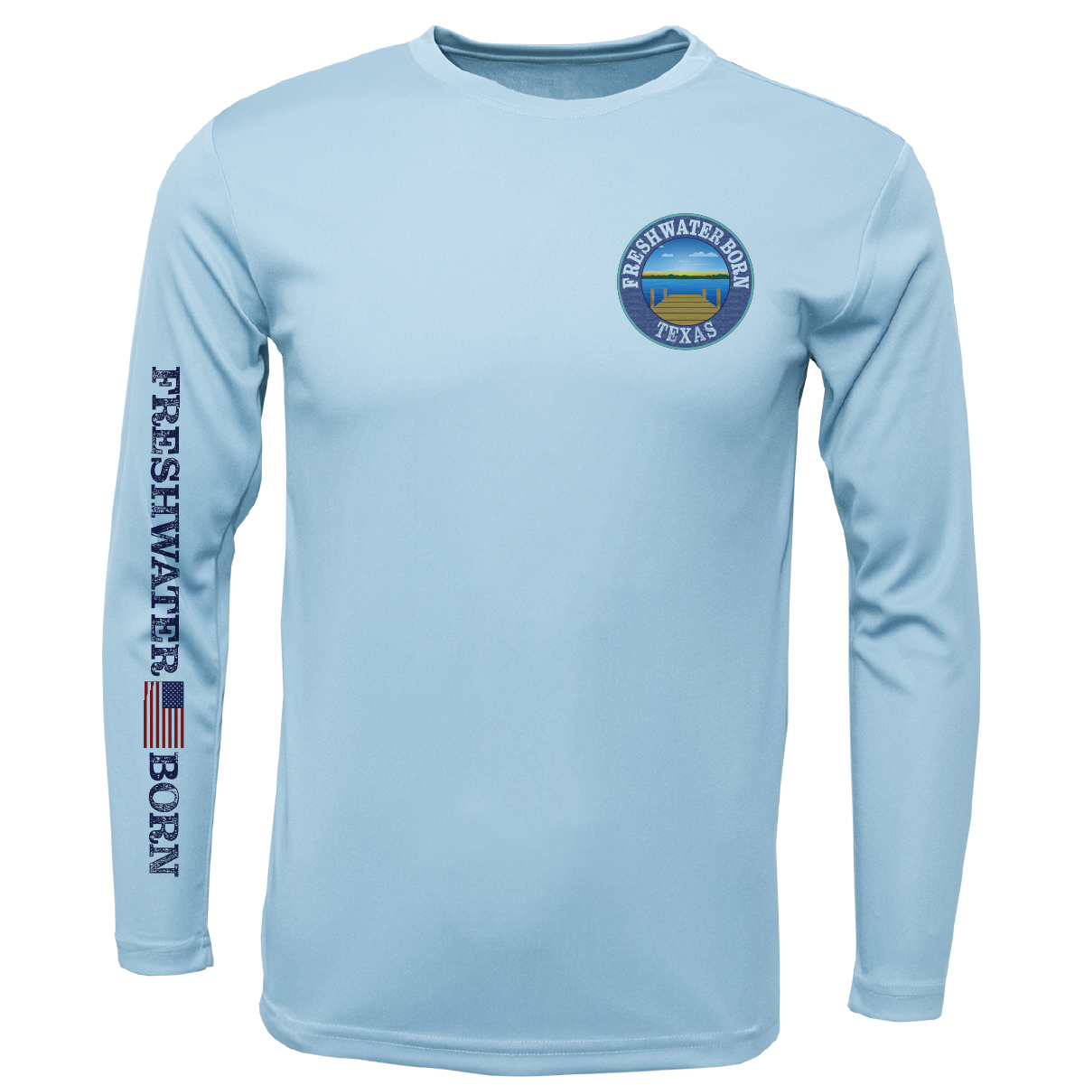Texas Freshwater Born "All For Rum and Rum For All" Girl's Long Sleeve UPF 50+ Dry-Fit Shirt