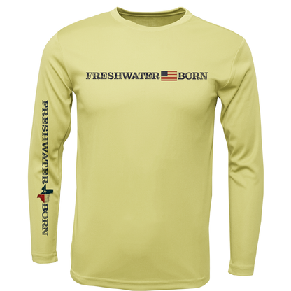 Texas Freshwater Born Linear Logo Girl's Long Sleeve UPF 50+ Dry-Fit Shirt