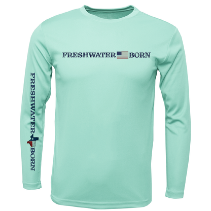 Texas Freshwater Born Linear Logo Men's Long Sleeve UPF 50+ Dry-Fit Shirt
