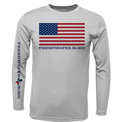 Texas USA Freshwater Born Men's Long Sleeve UPF 50+ Dry-Fit Shirt