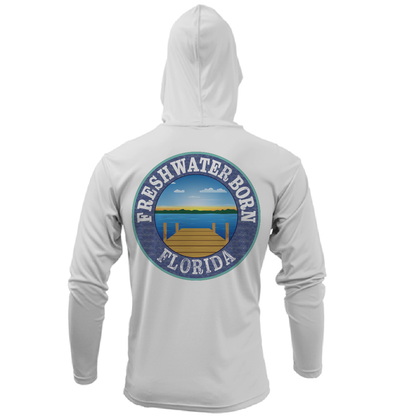 State of Florida USA Freshwater Born Men's Long Sleeve UPF 50+ Dry-Fit Hoodie