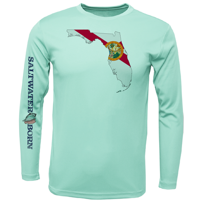 Key West, FL State of Florida Boy's Long Sleeve UPF 50+ Dry-Fit Shirt