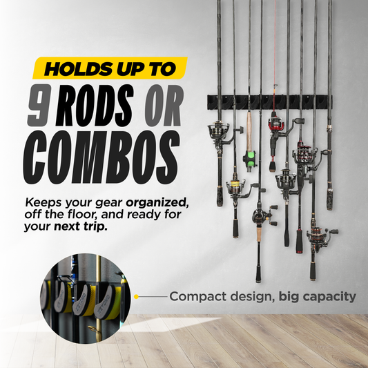 Beyond Fishing GripLock Vertical Fishing Rod Rack