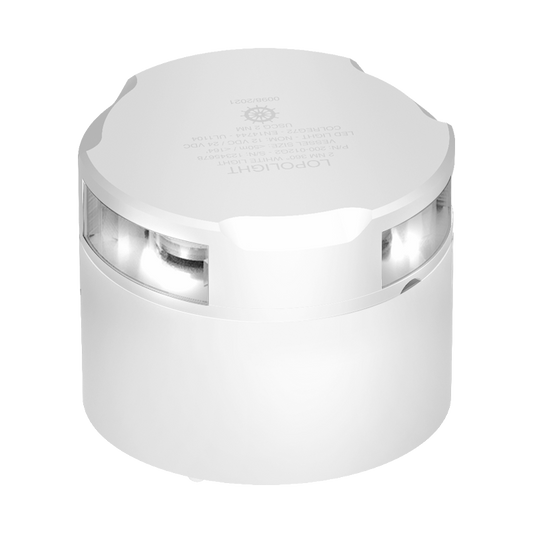 Lopolight 3nm Masthead/360 Degree White White Ceramic Coated for Powerboat | SendIt Sailing