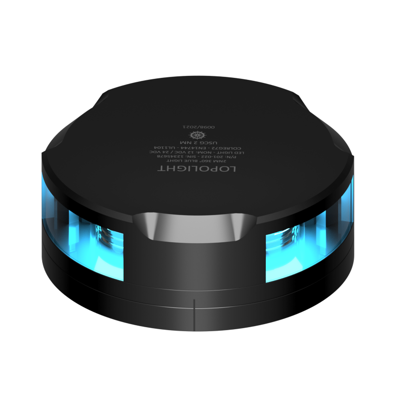 Lopolight 2nm 360 Degree Blue Fuelling Black with FB Base | SendIt Sailing