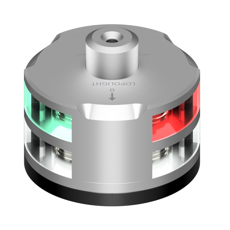 Lopolight 1nm Tri-Color/Anchor with Windex and Light FB Base Silver | SendIt Sailing