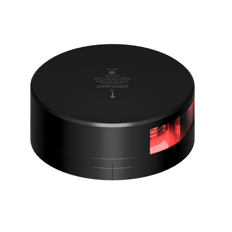 Lopolight 2nm Port Black with FB Base and 6m Cable | SendIt Sailing