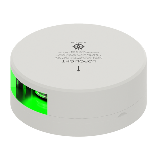 Lopolight 2nm Starboard White Ceramic Coated UL | SendIt Sailing
