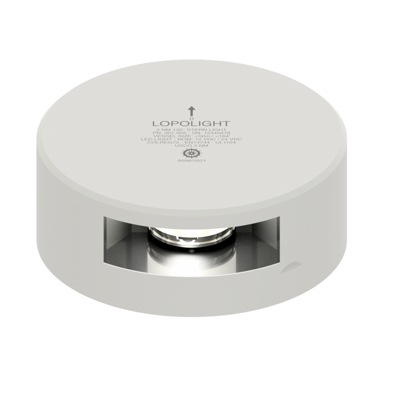 Lopolight 2nm Stern White Ceramic Coated UL | SendIt Sailing