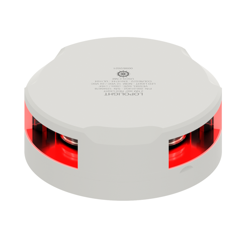 Lopolight 2nm 360 Degree Red White Ceramic Coated UL | SendIt Sailing
