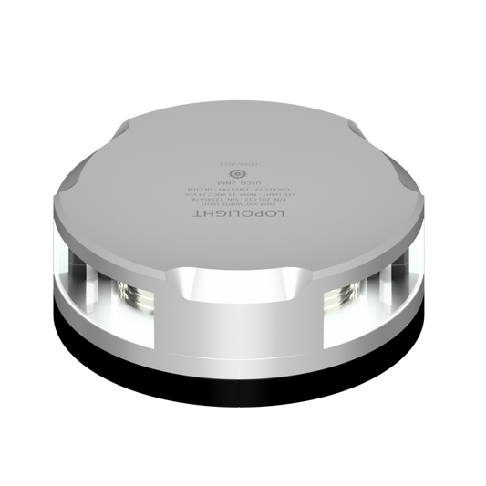 Lopolight 3nm Masthead/360 Degree White Silver with FB Base | SendIt Sailing