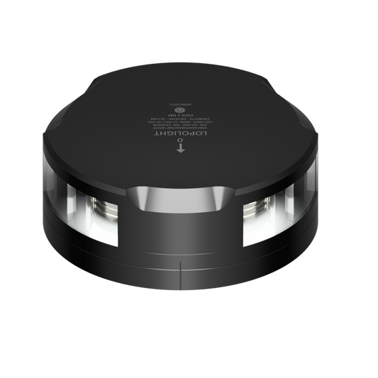 Lopolight 2nm Masthead/360 Degree White Black with FB Base | SendIt Sailing