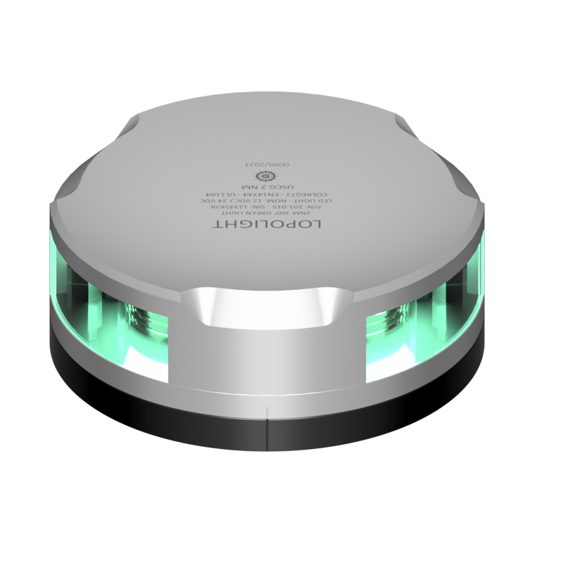 Lopolight 2nm 360 Degree Green Silver with FB Base | SendIt Sailing