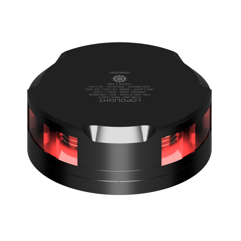 Lopolight 2nm 360 Degree Red Black with FB Base | SendIt Sailing