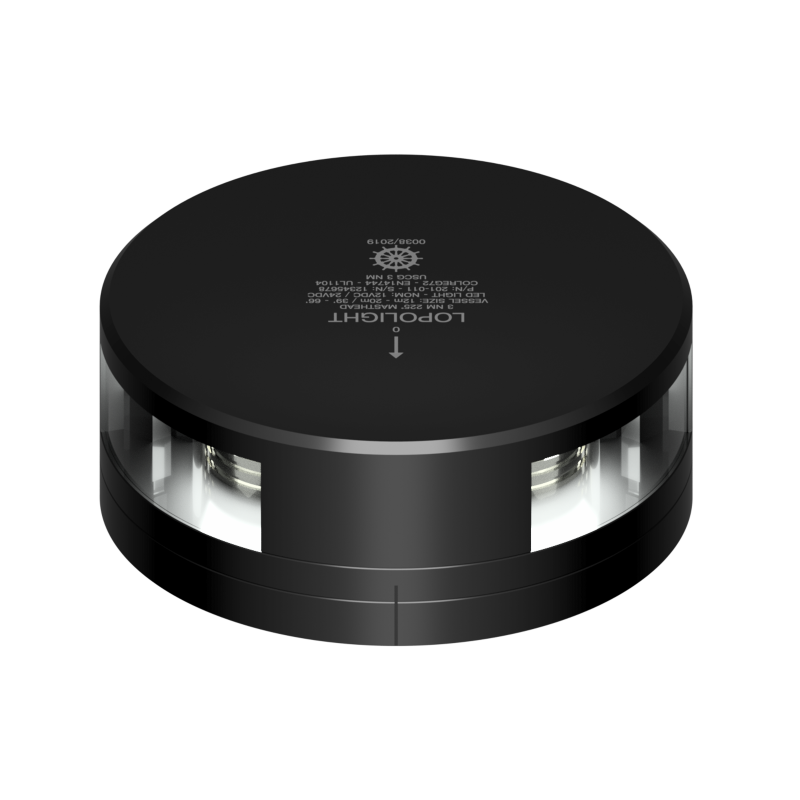 Lopolight 2nm Masthead Black with FB Base | SendIt Sailing