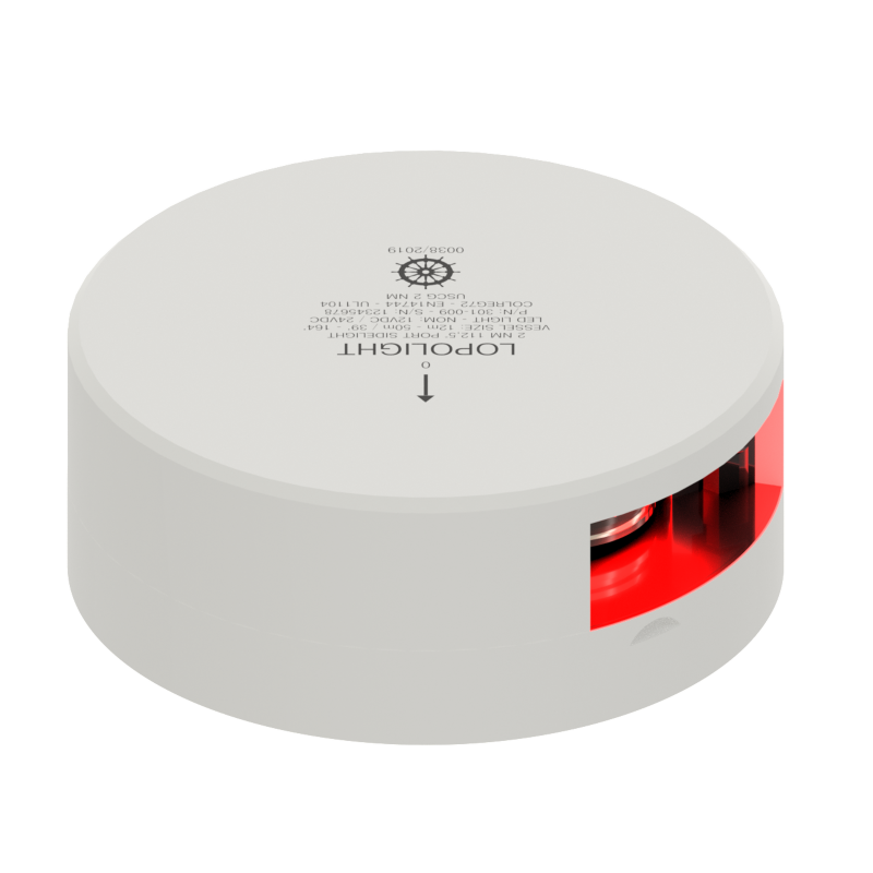 Lopolight 2nm Port White Ceramic Coated UL | SendIt Sailing