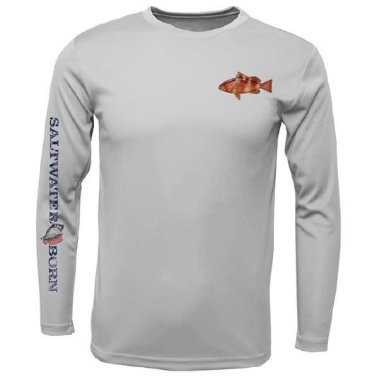 SK Grouper on Chest Long Sleeve UPF 50+ Dry-Fit Shirt