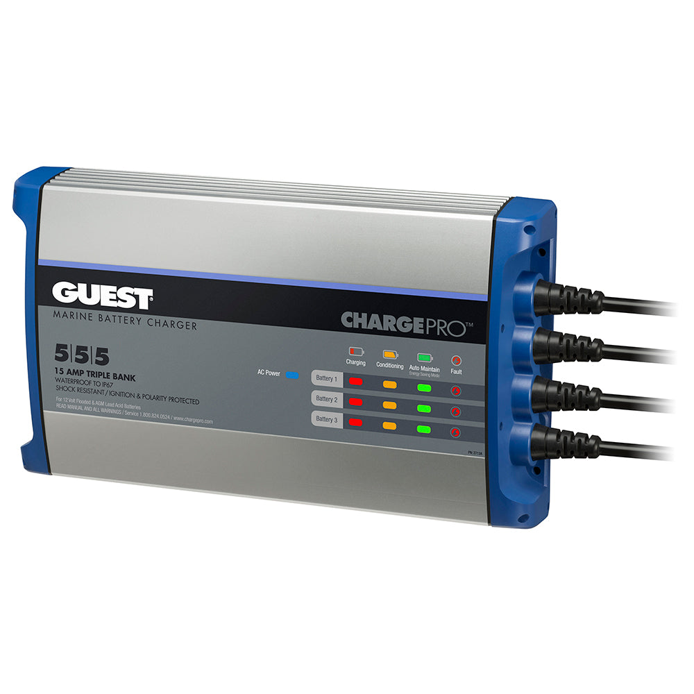 Guest On-Board Battery Charger 15A / 12V - 3 Bank - 120V Input | SendIt Sailing