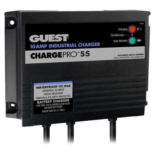 Guest 10Amp - 12/24V 2 Bank 120V Input On-Board Battery Charger | SendIt Sailing