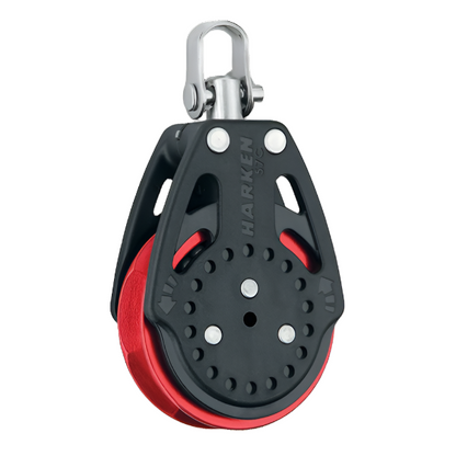 Harken 57mm Ratchamatic Block Swivel, Red Sheave | SendIt Sailing