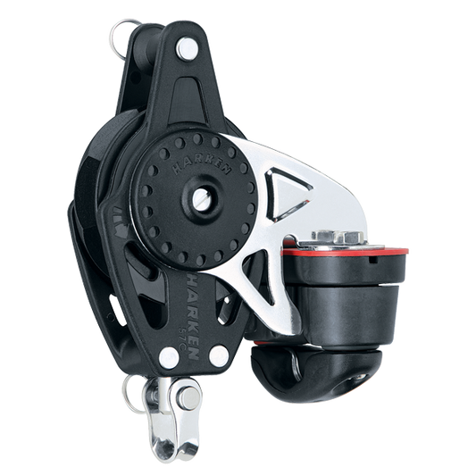 Harken 57mm Ratchamatic Block Swivel, Becket, Cam Cleat | SendIt Sailing